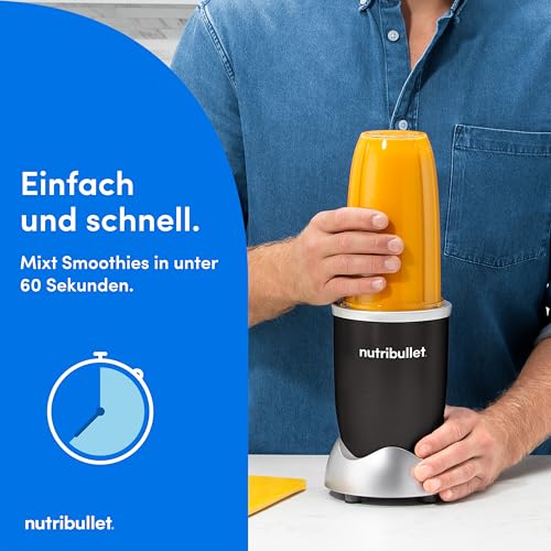 nutribullet Original 600, Elektrischer Mixer, Zerkleinerer, Smoothiemixer, Smoothie Maker, 600 W, Schwarz, NB603B – Bild 5