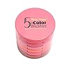 UCANBE 5 Colors Face Blusher Palette Waterproof Matte Long Lasting Lightweight Blush Powder Pink Coral Blushing Pallet with Brush Mirror Women Makeup Gift Set Kit