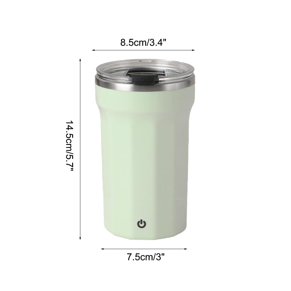 Self Stirring Mug, IPX6 Waterproof Coffee Blender Cup 500ML Magnetic Electric Self Mixing Cup with Lid for Home Travel Office