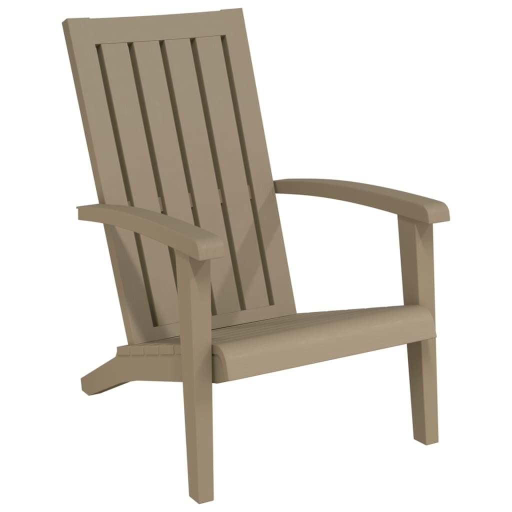 ZEYUAN Krzesło ogrodowe Adirondack jasnobrązowe polipropylen,Fotel Adirondack,Fotel ogrodowy Drewno,Krzesła Adirondack