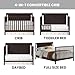 Oxford Baby Lazio 4-in-1 Convertible Baby Crib, Espresso Brown, GreenGuard Gold Certified