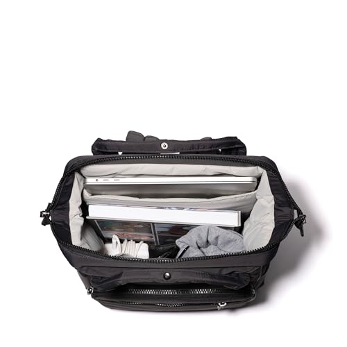 Image of Baggallini Chelsea Laptop Backpack, Black Puff