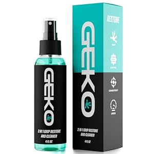 Geko 2 in 1 Grip Restore and Cleaner – #1 Sport Cleaner Formulated for Grip – Grip Spray for Golf, Football, Baseball, Basketball, Soccer, Tennis, Pickleball, Volleyball – Removes Dirt And Oil