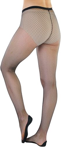 Image of ToBeInStyle Women's Sexy Vibrant Fine Classic Fishnet Full Footed Pantyhose