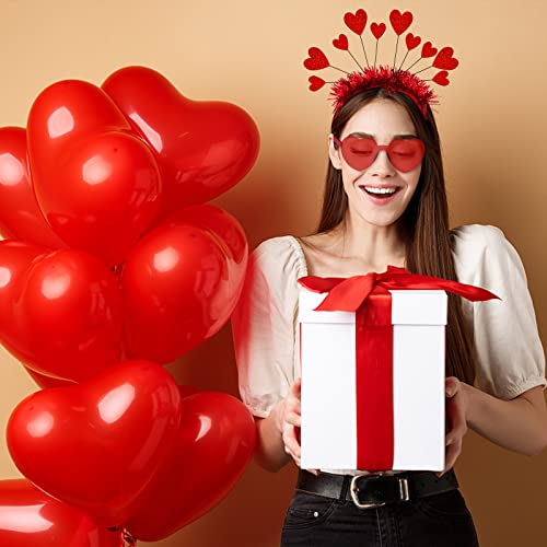 Valentines Heart Headband and Heart Sunglasses Holiday Headband Bopper Party Accessoires for Valentine's Day Halloween - Image 3