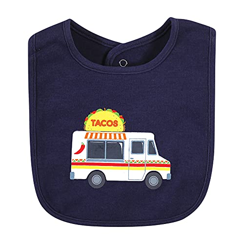 Hudson Baby Unisex Baby Cotton Bibs, Taco Truck, One Size - Thumbnail 3
