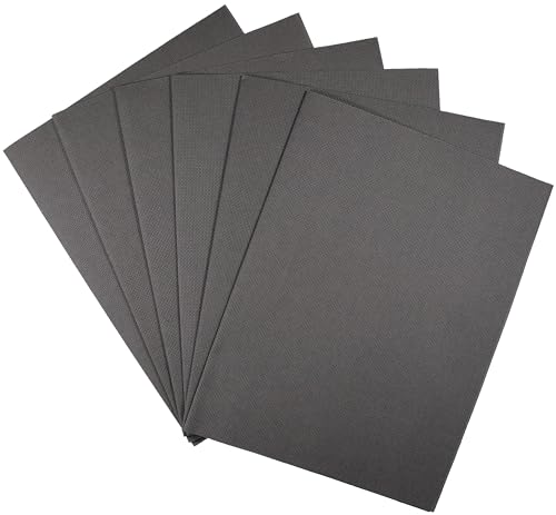 Image of KCS 4 /6 pc of 12 inch x 18 inch(30cmx45cm) 18CT Counted Cotton Aida Cloth Cross Stitch Fabric (6 pc, Dark Grey)
