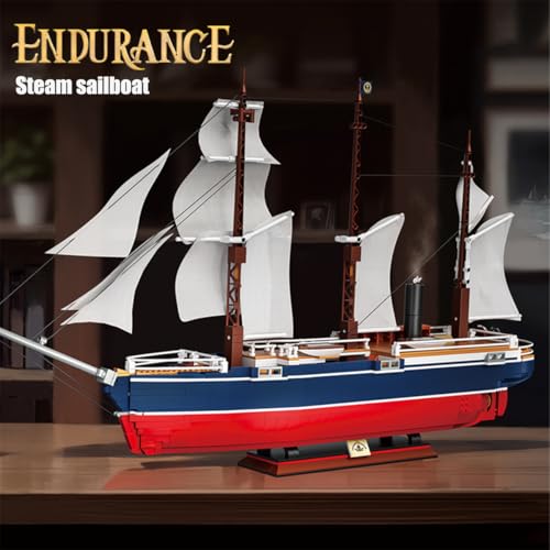 BDYDT Steam Sailboat Set Endurance Steam Sailor Mini Building Blocks Set(1687PCS) Building Set Model Toys Gifts for Kid and Adult,Interesting Gifts for Ship Enthusiasts