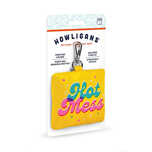 Image of Genuine Fred Howligans Hot Mess Poop Bag Holder Yellow