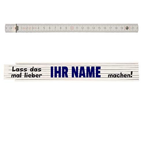 Zollstock mit Namen personalisiert: Lass das mal lieber Name machen! Personalisierbar z.B. Opa Cover