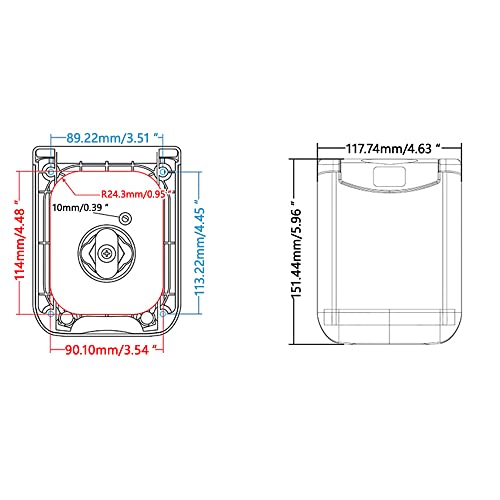 Image of Water Locking Cap, 1 PC RV Square Fresh Water Locking Cap Replacement Compatible with Camping Trailer Gravity RV (Black)