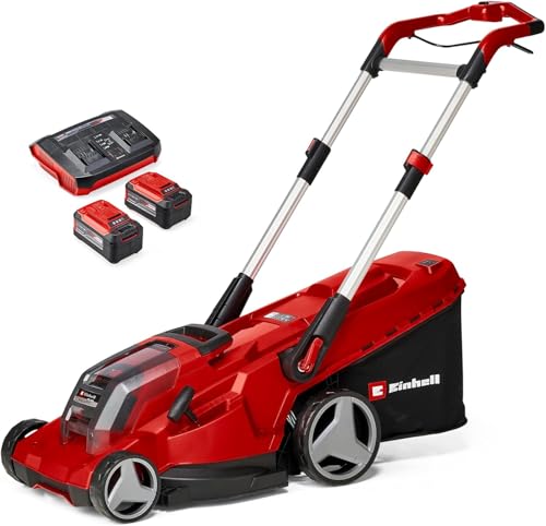 Einhell Professional Tondeuse à Gazon sans Fil RASARRO 36/42 Kit Power X-Change (36V, Largeur de Coupe: 42 cm, Bac 50L, Moteur sans Charbon) Livré avec 2...