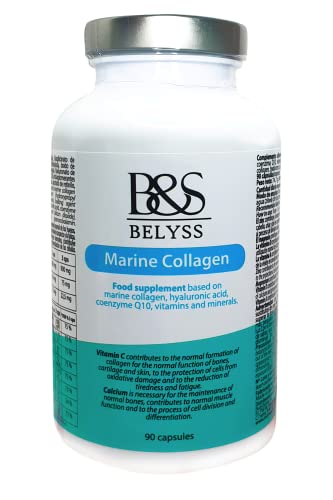 B&S BELYSS Marine Collagen - Colageno Marino Hidrolizado | Colageno con Magnesio y Acido Hialuronico, Q10, Vitaminas y Minerales - 90 Cápsulas Cover