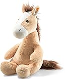 BESONDERES SPIEL ERLEBNIS: Die unbedenkliche Füllung und der kuschelweiche Plüsch führt zu einem tollen Fühlerlebnis. Hippity ist leicht gestopft. Die flexiblen Gliedmaßen fördern den Spielspaß zusätzlich. Hippity Pferd hat Granulatsäckchen in den Füßen und im Gesäß. So lässt es sich prima hinsetzen