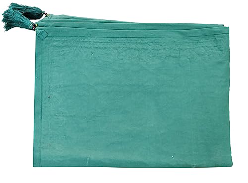 Image of Ekam Art Rajasthani Handmade Heavy Elephant Embroidery Cotton Patchwork Tapestry Cotton Wall Decor Hanging Beaded Tapestries Home Living Room Decor 40 x 60 Inch (Green)