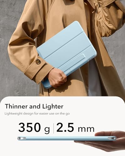 Image of ESR Case for iPad Air 13 Inch M4 /M3 /M2, iPad Pro 12.9 Case, Light Blue | Powerful Magnetic Attachment, Slim Trifold Stand Case, Supports Pencil Pro /USB-C, Rebound Series