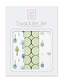 SwaddleDesigns SwaddleLite, Cute & Calm Lite (Set of 3 in Kiwi)