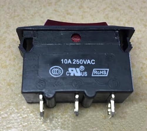 1PC JMB JOEMEX MS-10A Illuminated Rocker Switch Reset-Off 10A 250VAC 3-Pin