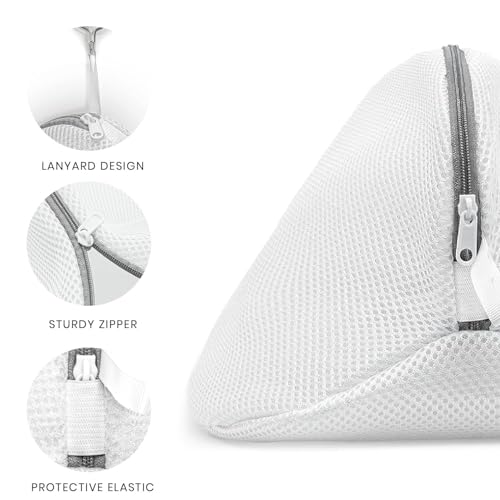 Image of Shoe Washing Machine Bag for Washer & Dryer, Reusable Mesh Laundry Bag with Side Zipper for Sneakers, Running Shoes, Toys & Socks, Durable 360 Cleaning Shoe Bag for All Shoe Sizes