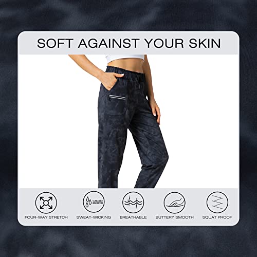 Image of Haowind Joggers for Women with Pockets Elastic Waist Workout Sport Gym Pants Comfy Lounge Yoga Running Pants