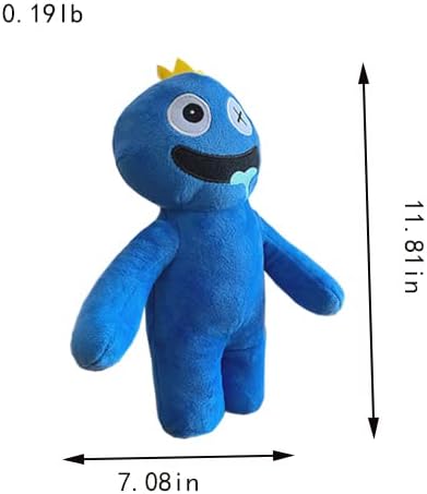 Rainbow Friends Plush,Soft And Comfortable Cute Stuffed Animals,The Best Gift For Boys And Girls For Halloween,Thanksgiving,Christmas And Game Lovers. (Crown Little Blueman)