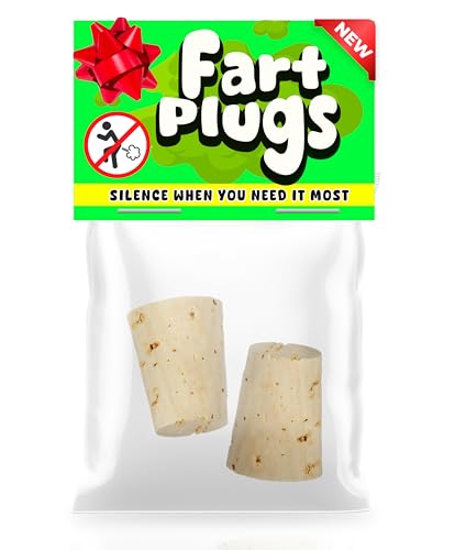 Jergrim Funny Stocking Stuffers Fart Plug Gag Gift, Novelty Christmas
