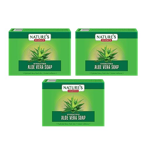 Image of NATURES ESSENCE Hydrating Aloe Vera Soap | Soap For Bath, 225Gm, Pack Of 3