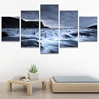 SIGNWIN 5 Panel Canvas Wall Art High Contrast Scenery for Home Decorations Ready to Hang - 60