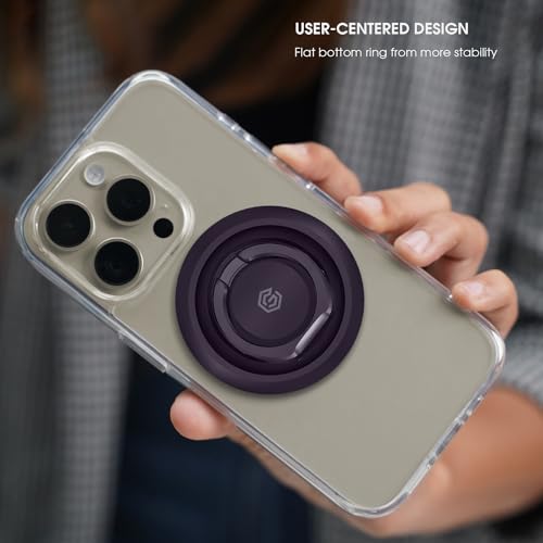 Image of GRIPP Mag Ring Mount MagSafe Ring Holder Compatible with iPhone 15 /14 /13 /12 Series | Adjustable Kickstand Metal Magnetic Mount | MagSafe Accessories | Easily Removable Phone Holder - Purple