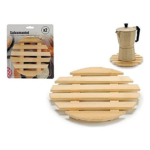 Untersetzer Bambus Rotund (2 UDS) (17 x 1 cm)