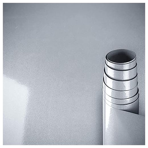 AWNIC Vinilo Papel Adhesivo para Muebles Gris Perla/Elegante/Muebles Pegatinas Impermeable a Prueba de Aceite para el Forro de los Muebles/Armario Mesa Baño Cocina Decoración 300x40cm