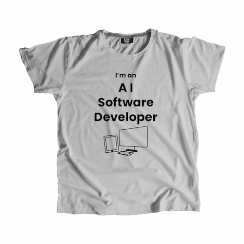 T-shirt IA Software Developer gris chiné pour homme et femme
