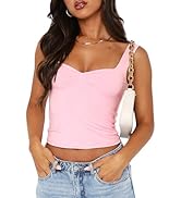 Flovey Going Out Tops for Women Sleeveless Backless Sweetheart Neckline Tops Sexy Pleated Corset ...