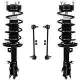 Detroit Axle - Front Struts Sway Bars for Ford 2011 2012 2013 Fiesta, 2 Struts with Coil Springs 2 Sway Bar End Links Replacement Suspension Kit