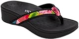 Vionic Women's High Tide Platform Sandal Black Floral 7 M