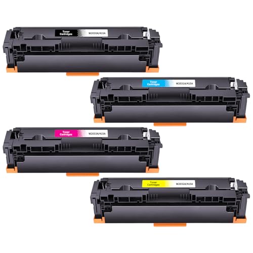 Toner HP 415A W2030A de marque Veson lot de cartouches avec puce pour Color LaserJet Pro MFP M479