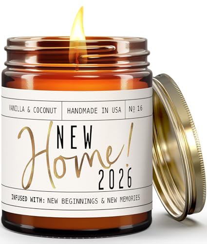 House Warming Gifts New Home Housewarming Gifts New Home 2026 Soy Candle w/Vanilla Coconut & Vetiver I for New House New House Gift I 9oz Jar 50Hr Burn Made in USA