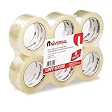 Box Sealing Tape- Clear- 2 in. x 110 yds- 3 in. Core- 6-Box