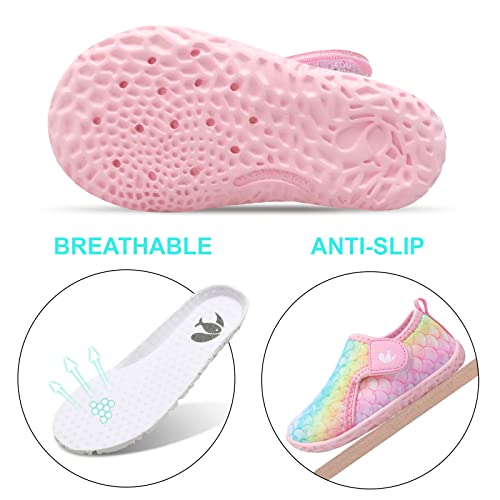 Image of FEETCITY Boys Girls Water Shoes Kids Aqua Socks Quick Dry Barefoot for Beach Swimming Pool