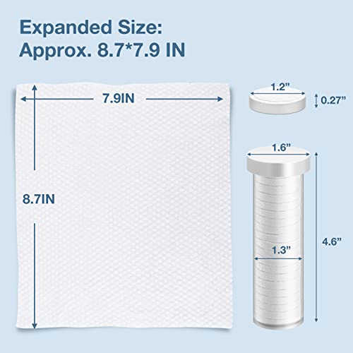 100PCS Compressed Towels, Super Soft Coin Tissue Towel 20PCS Per Case, Enlarged Thickened Disposable Compressed Towel Tablets, Add Water to Get Wipes for Home, Office and Outdoor Use - Image 5