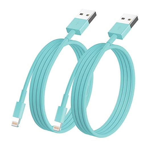 Apple MFi Certified 2Pack 3ft Fast Lightning Cable for Long iPhone Cable Cord, Compatible with iPhone 12/11 Pro/11/XS MAX/XR/8/7/6s/6/5S/SE iPad/Air - Original Light Blue