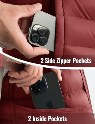 Image of Rdruko Men's Puffer Jacket with Detachable Hood Lightweight | Water Resistant, Insulated, Winter Puffy Coat, 4 Pockets