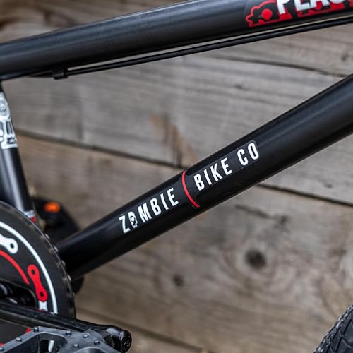 Zombie Plague Kids 18" BMX Bike | Boys Girls Freestyle BMX Bicycle with 360 Bar Spin & Stunt Pegs | Black/Red | Ages 7+ - Image 6