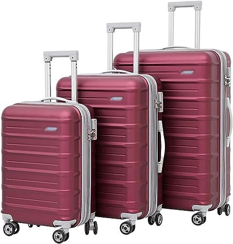 Carry-on Suitcase Luggage 3-Piece Large Capacity Luggage 20/24/28inches Adjustable Trolley Suitcases with Wheels Carry-on Suitcases Carry On Luggages,-20+24+28 in (20+24+28 in)