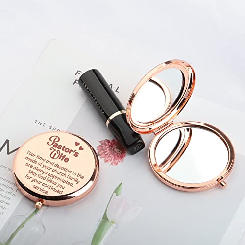 Aktap Pastor's Wife Gift Pastor Religious Compact Mirror For Women Minister's Wife Gift Travel Makeup Mirror (Pastor's Wife Mirror) #TOP6