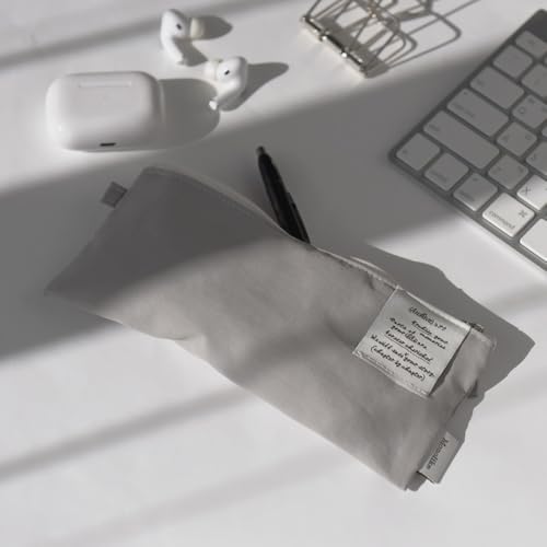Image of Monolike Archive 247 Flat Pen Case, Gray - Pencil Pouch, Portable Pencil Bag, Pencil Case, Office Pouch case, Pen case