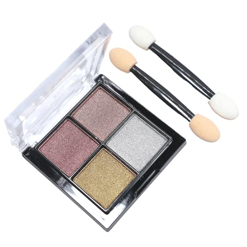 Paleta de Sombras Metálicas com 4 Cores, Pigmentos Cromados e Brilhantes (4 em 1 (HS819))
