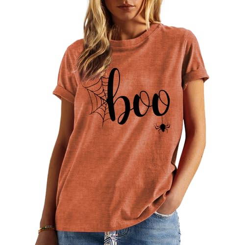 Halloween Boo Shirts for Women Funny Halloween Shirts Fall Thanksgiving Gift Tshirts Tops3