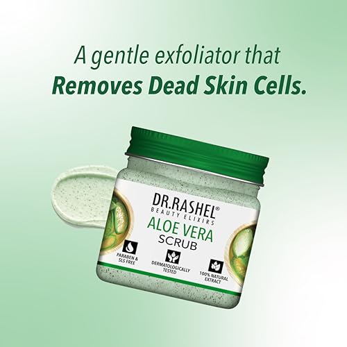Image of Dr. Rashel Aloe Vera Skincare Set, 4-Pack Mini Jars, Scrub, Gel, Cream and Face Pack(45ml Each)