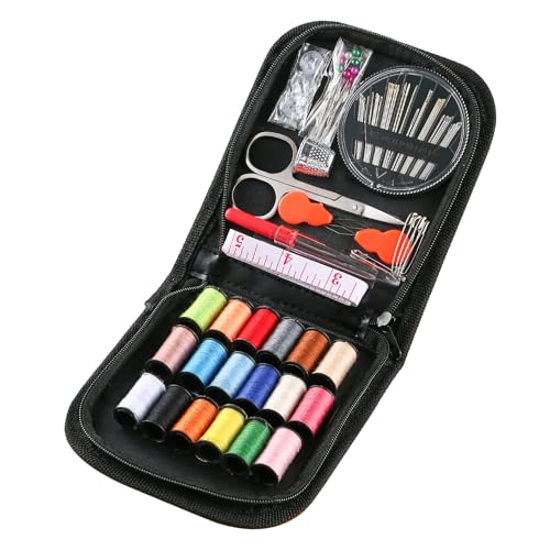 1 Kit De Costura Portátil Con Hilos De Colores Mixtos, Tijeras De Acero Inoxidable, Dedal, Alfileres De Seguridad, Botones, Enhebradores De Agujas, Desgarrador De Costuras Y Cinta Métrica, Caja De 1 Kit De Costura Portátil Con Hilos De Colores Mixtos, Tijeras De Acero Inoxidable, Dedal, Alfileres De Seguridad, Botones, Enhebradores De Agujas, Desgarrador De Costuras Y Cinta Métrica, Caja De